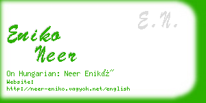 eniko neer business card